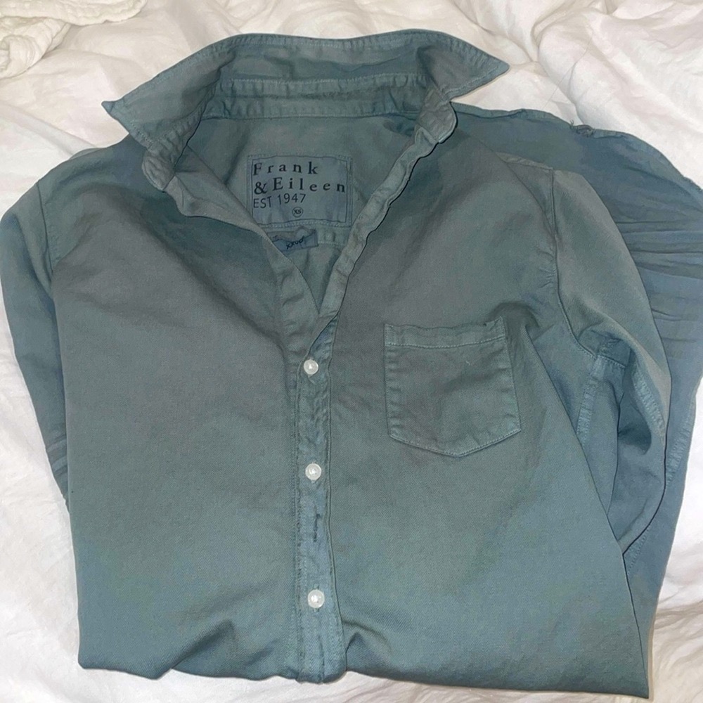 Frank & Eileen Mary Shirt dress in Thyme green XS - Picture 6 of 7